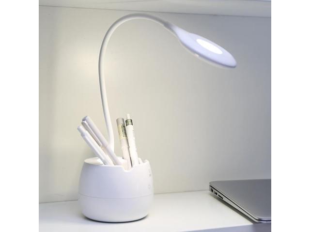 Deli 4326 Three-gear Adjustable Ring USB Charging Desk Lamp with Pen Holder