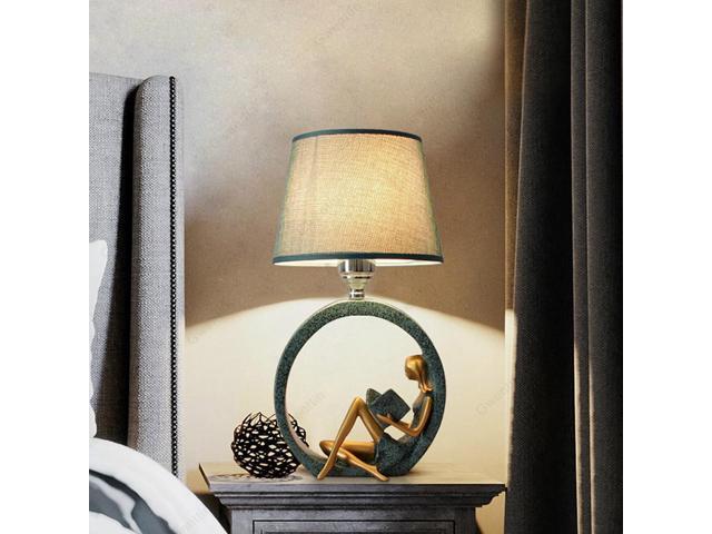 Modern Bedside Reading Statue Base Lamp Home Decoration Light color: Button Switch 3W White Light Bulb