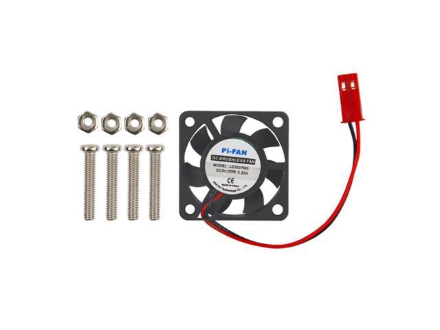 DC 5V 02A Mini Computer Case Cooler Cooling Fan with Screws Parts for Raspberry Pi 3B / 2B / B+ Size: 30x30x8mm