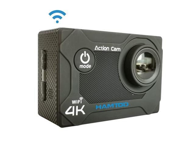 HAMTOD S9 UHD 4K WiFi Sport Camera with Waterproof Case Generalplus 4247 20 inch LCD Screen 170 Degree Wide Angle Lens
