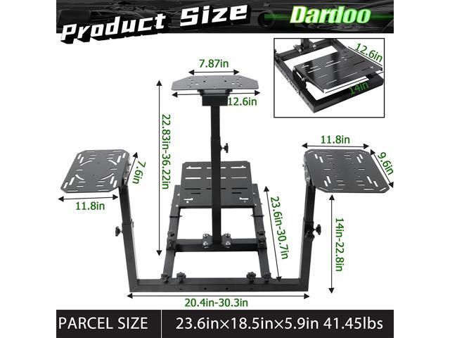 Dardoo Flight Simulator Cockpit Multifunctional Racing Seat Stand Compatible With Thrustmaster Hotas Warthog, Logitech G923 G29 G920, Xbox One, Not Including Wheel Pedal Handbrake Throttle Joystick