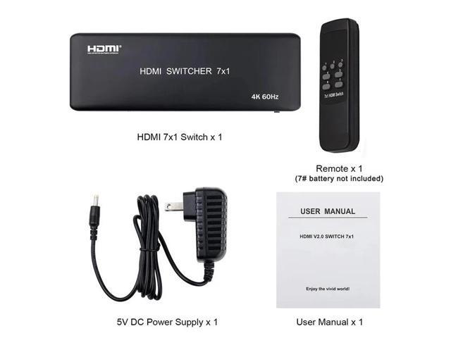 Amazon.co.jp: hdmi スイッチャー 4K 60HZ HMI スイッチ 7x1 4x1