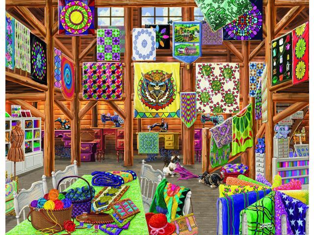 Quilted with Love (Large Piece) 1000 pc Jigsaw Puzzle by SUNSOUT INC - Large Oversized Easy to Grasp Puzzle Pieces