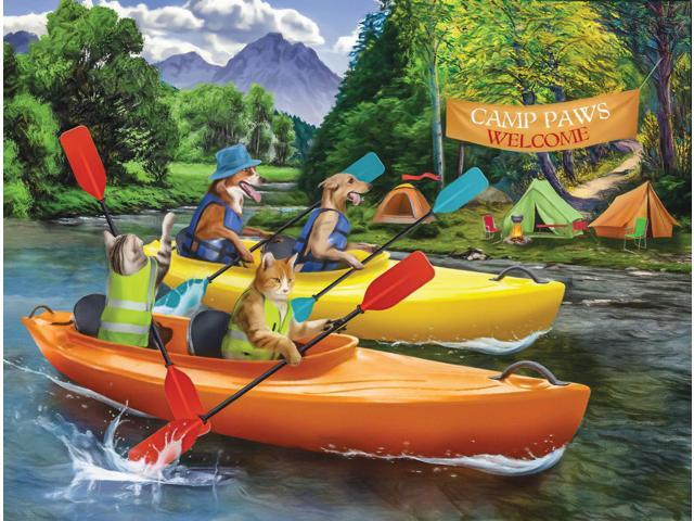 SUNSOUT INC Welcome to Camp Paws 300 pc Jigsaw Puzzle by Artist: Tom Wood