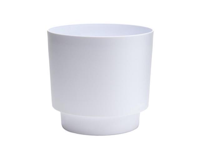 Bloem Hopson 12 in H x 10 in Dia Resin Metal Stand Planter White - Case Of: 1;