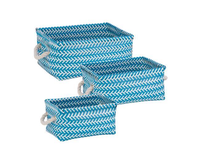 Honey Can Do 6 in H x 10 in W x 13 in D Tote Bin - Case Of: 6; Each Pack Qty: 3; Total Items Qty: 18