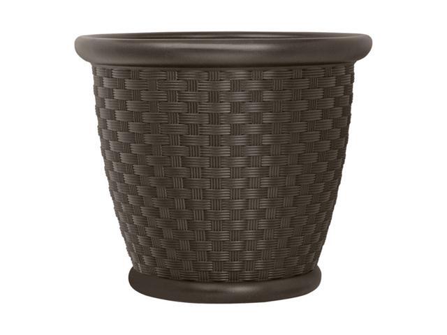 Suncast Sonora 1575 in H x 18 in W Resin Planter Brown - Case Of: 4;