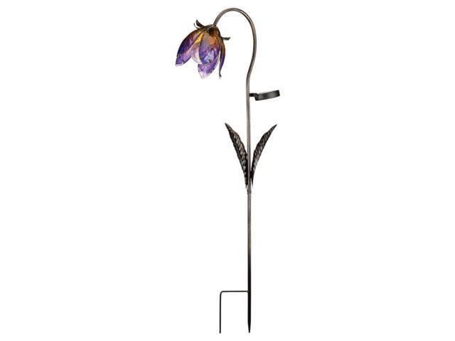 Regal Art & Gift Glass/Metal Purple 36 in H Wildflower Solar Garden Stake - Case Of: 8;