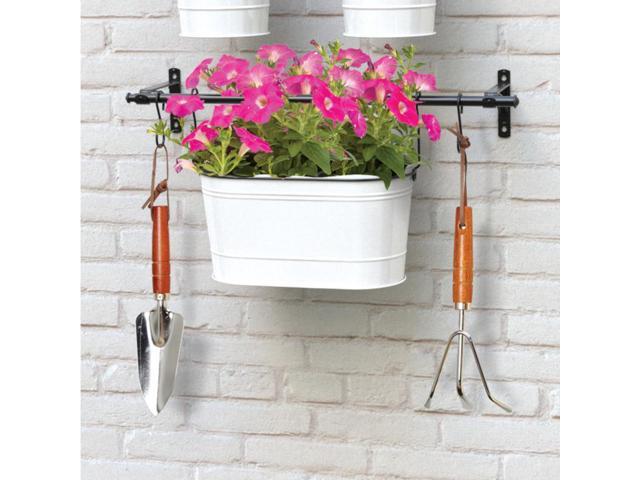 Panacea 75 in H x 13625 in W x 725 in D Metal Vintage Milkhouse Tub Wall Planter Kit White - Case Of: 1;