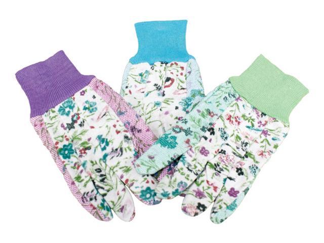 Boss Victorian Print Women's Indoor/Outdoor Dotted Gardening Gloves Assorted One Size Fits Al - Case Of: 12; Each Pack Qty: 1;