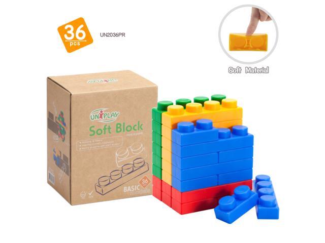 UNiPLAY Basic Soft Building Blocks Baby Toys - Cognitive Development Toy Educational Blocks Educational Game Interactive Sensory Chew Toy for