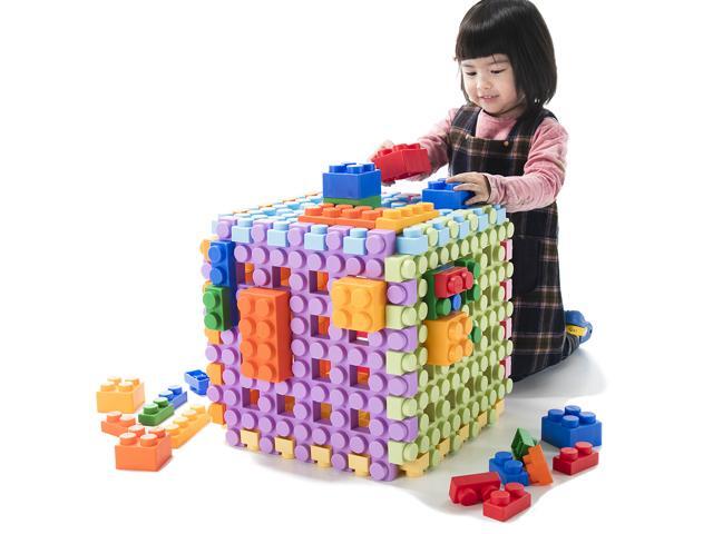UNiPLAY Large Waffle Soft Building Blocks Baby Toys - Cube Puzzle for Cognitive Development Early Learning Education and Sensory Play for Ages 3