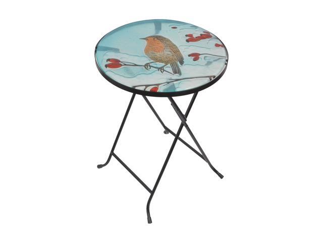 Peaktop Planter Stand Side Table Outdoor Garden Glass Handpainted Multi 3612050