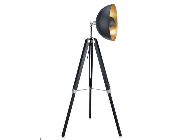 Versanora Fascino Industrial Modern LED Studio Tripod Floor Lamp Tall Standing Light with Dish Shade for Living Room Reading Bedroom Home Office