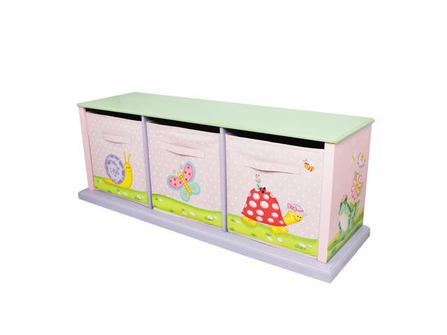 Fantasy Fields - Magic Garden Thematic 3 Drawer Cubby Imagination Inspiring Hand Crafted & Hand Painted Details Non-Toxic Lead Free