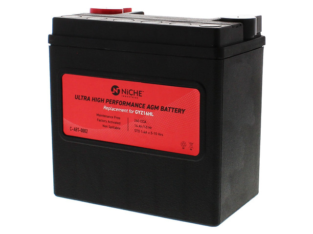UPC 803467000091 product image for NICHE Battery for GYZ16HL AGM Sealed Maintenance Free 240CCA 12V Factory Activat | upcitemdb.com