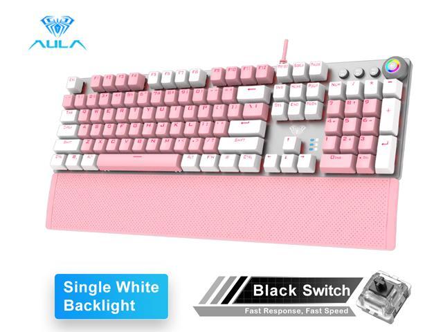 AULA F2058/F2088 Mechanical Gaming Keyboard wrist rest Multimedia Knob Marco Programming metal panel LED Backlit keyboard for Computer Gamer