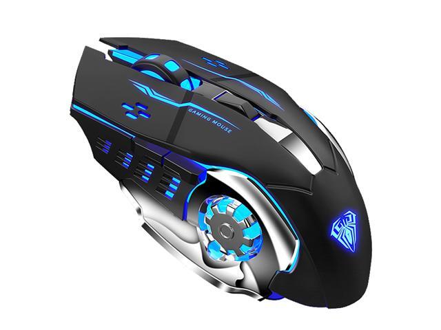 AULA SC100 Wireless Gaming Mouse Rechargeable 2400 DPI 7 Buttons Ergonomic Optical USB Mouse for PC Laptop Desktop