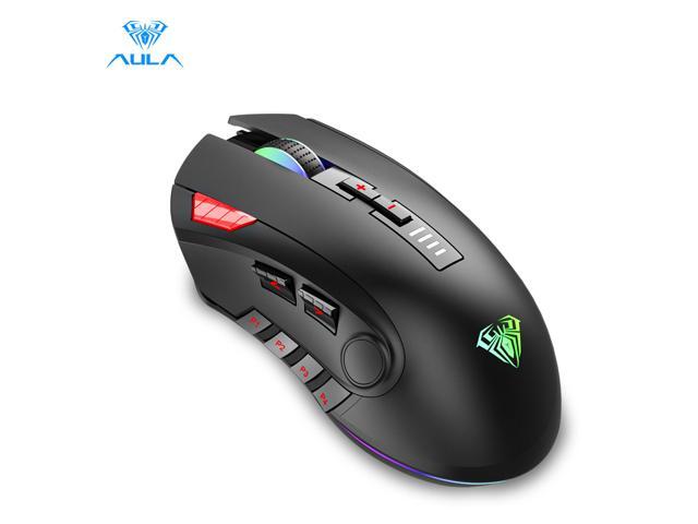 AULA H512 RGB Backlight Gaming Mouse 12 Buttons Programming 5000 DPI Optical USB Wired Mouse with Fire Keys for Laptop Desktop