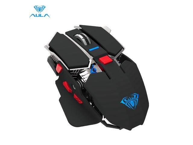 AULA SC300 Rechargeable 24G Wireless Mouse Smart Sleep Power Saving and 4 Cool Lights Effect for laptop
