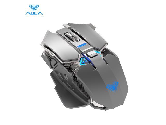 AULA SC300 Rechargeable 24G Wireless Mouse Smart Sleep Power Saving and 4 Cool Lights Effect for laptop
