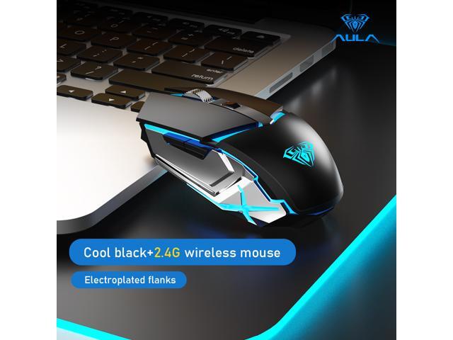 AULA SC400 Rechargeable 24G Wireless Gaming Mouse Cool Backlight and Greener charging design for laptop computer