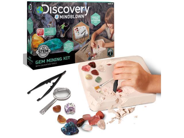 Discovery #MINDBLOWN Dinosaur Fossil Dig Excavation Kit 15 Piece T-Rex & 10 Piece Velociraptor