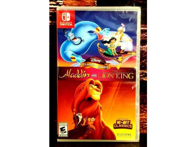 Disney Aladdin & The Lion King Nintendo Switch Region FreeSealed