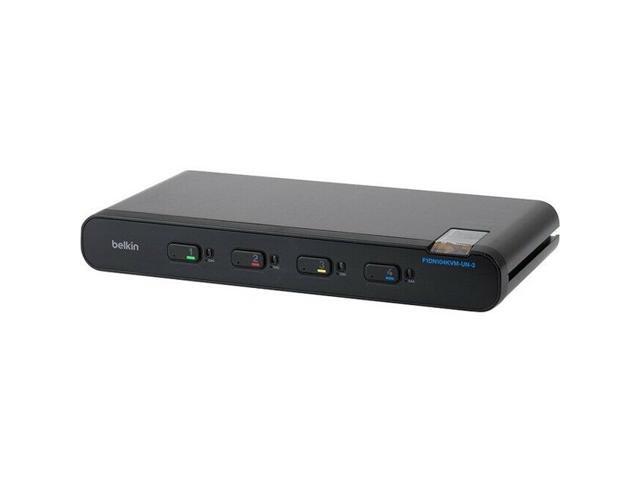 Belkin Universal Single Head 4 Port 4K Dvi Dpt Hdmi Kvm Switch F1dn104kvm-Un-3