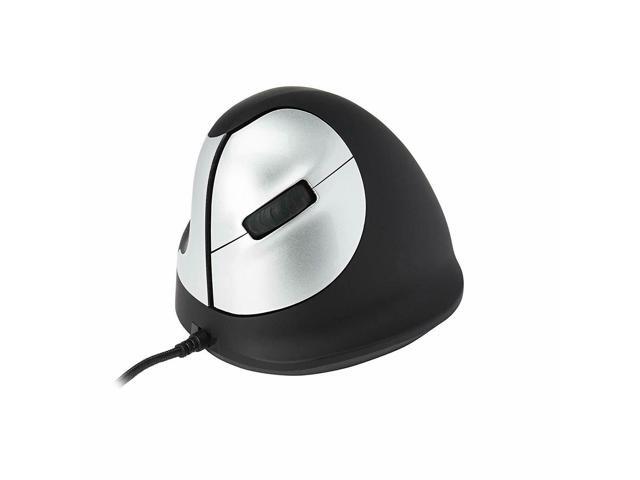 R-Go Tools He Vertical Wired 3400Dpi Left Hand Mouse Left - Black Silver