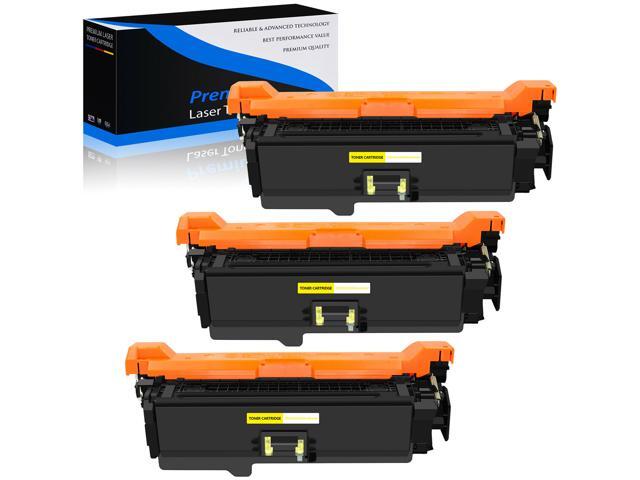 3Pk Ce252a 504A Yellow Toner Cartridge For Hp Color Laserjet Cp3520/3525 Cp3530