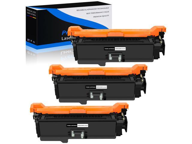 3 Pack Ce250a Black Toner Cartridge For Hp Color Laserje Cp3520 Cm3530 Cm3530fs