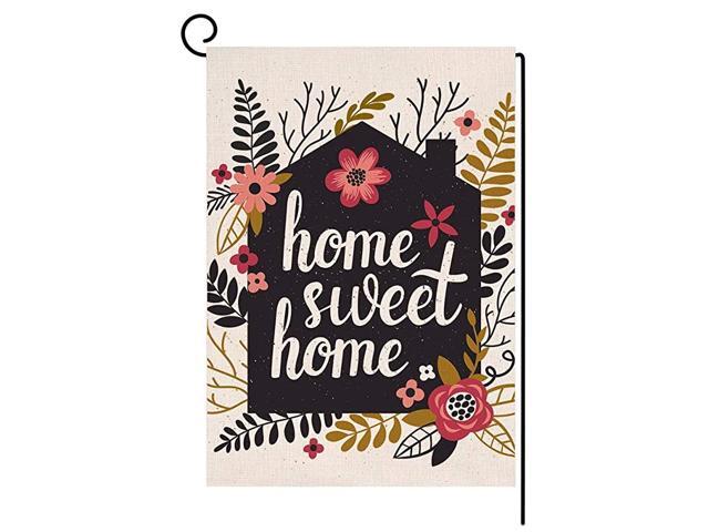 Home Sweet Home Garden Flag Vertical Double Sided Spring Summer Yard Outdoor Decorative 125 x 18 Inch