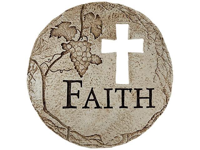 Religious Cross CutOut Faith Decorative Garden Patio Stepping Stone 12Inch