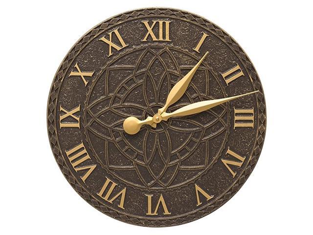 16 in Mission Wall Clock in French Bronze
