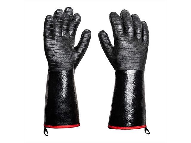 Grill GlovesExtreme Heat Resistant Cooking GlovesOven MittsBarbecue Gloves for Smoker 14 Long SleeveWaterproofHeat ResistantOil Resistant Neoprene