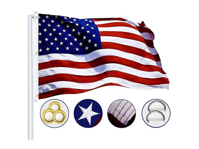 American Flag 5x8 feet Heavy Duty Spun Polyester 220GSM Embroidered Stars Sewn Stripes Tough Durable IndoorOutdoor Vibrant Colors