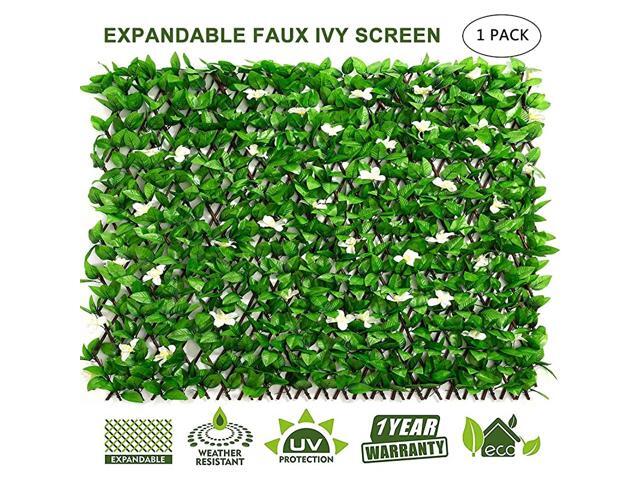 Expandable Fence Privacy Screen for Balcony Patio Outdoor Faux Ivy Fencing Panel for Backdrop Garden Backyard Home Decorations 1PACK
