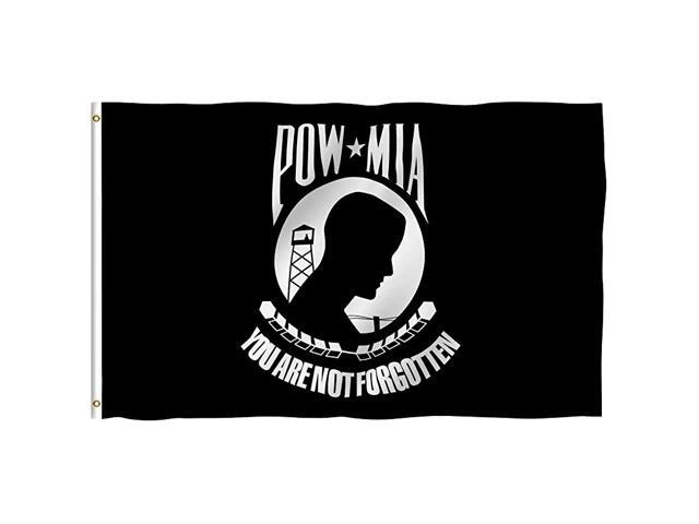 Fly Breeze 3x5 Foot POW MIA Flag Vivid Color and UV Fade Resistant Canvas Header and Double Stitched You are Not Forgotten Prisoner of War Flags