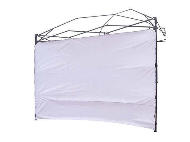 Canopy Sunwall 10 ft Sunshade Privacy Panel for Gazebos Tent Waterproof Sun Wall for Straight Leg Gazebos1 Pack Sidewall OnlyWhite Zipper