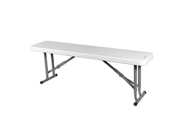 BenchFoldingPlastic Sturdy Strong Frame Perfect for Entertaining a Crowd or Everyday use Both Indoor and Outdoor Legs are foldable for Easy and