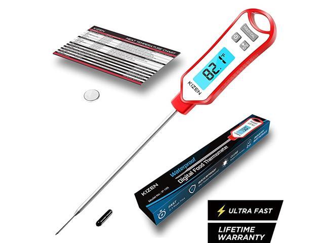 IP109 Waterproof Meat Thermometer with Long Probe Digital Instant Read Food Thermometer for Grilling Smoker BBQ Kitchen Cooking Candy Thermometer