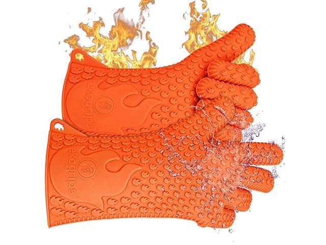 Ekogrips Premium BBQ Oven Gloves Best Versatile Heat Resistant Grill Gloves Insulated Silicone Oven Mitts for Grilling Waterproof Forearm