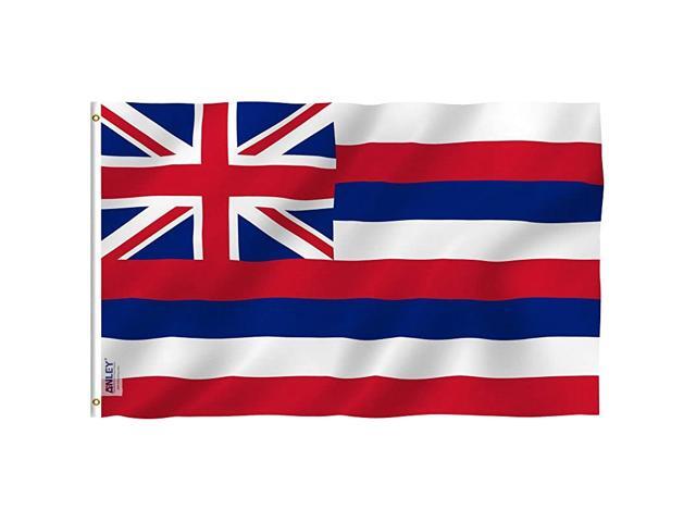 Fly Breeze 3x5 Foot Hawaii State Flag Vivid Color and UV Fade Resistant Canvas Header and Double Stitched Hawaiian HI Flags Polyester with Brass