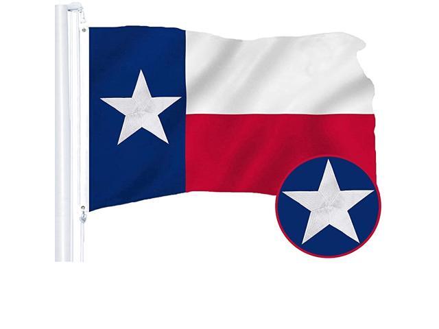 Texas State Flag 2x3 feet Embroidered 210D IndoorOutdoor Vibrant Colors Brass Grommets Quality Polyester
