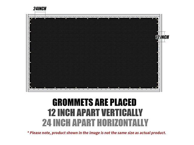 Custom Made 8 x 13 Black Fence Privacy Screen Windscreenwith Bindings amp Grommets Heavy Duty for Commercial and Residential 90 Blockage Cable Zip
