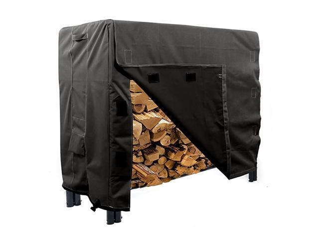 Heavy Duty Log Rack Cover 4 Feet Panther Series Black
