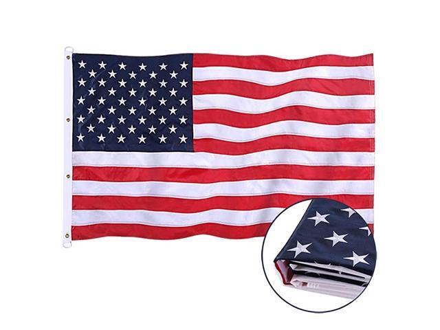 American Flag 8x12 Ft Embroidered Stars Sewn Stripes Brass Grommets US Flag Decorations Outdoors Indoors USA Flags Polyester 8 x 12 Foot