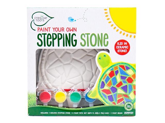 92849 Paint Your Own Turtle Stepping Stone by Horizon Group Usa 6 Paint Pots and Brush included Assorted