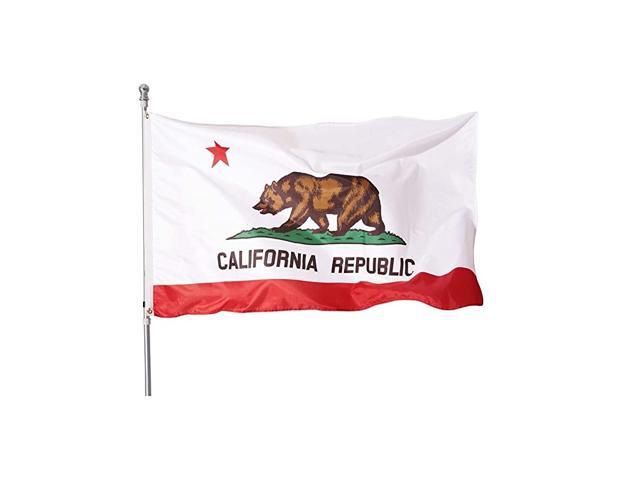 California Republic State Bear Flag 3x5 Calif CA State Flag 100 Durable Polyester Banner with Grommets for Outdoor Indoor